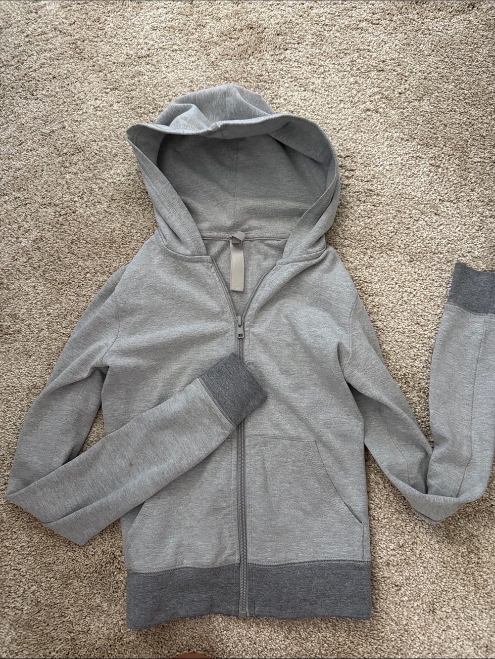 Skims cotton jersey zip up hoodie